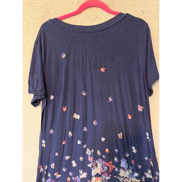 Soma Sleep Shirt Nightgown Womens XL Blue Floral Geometric 2 Pack Bundle Lounge - Picture 7 of 16